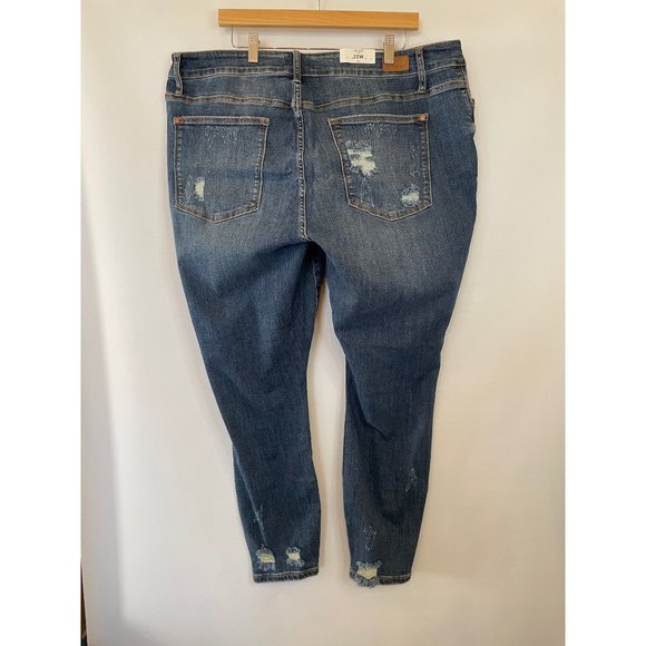 NWT Judy Blue Los Angeles Womens 22W Mid Rise Distressed Skinny Jeans JB88177 - Picture 5 of 16